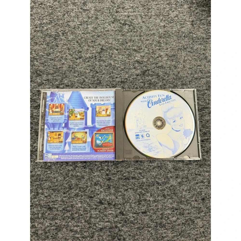 Cinderella's Dollhouse PC Game CD-ROM Lot w/ Peter Pan Screen Saver Vintage BVG